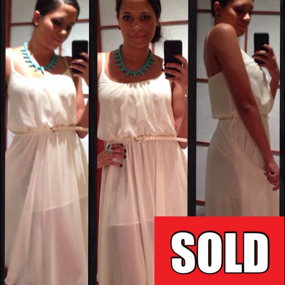 SOLD!!!  Ivory Flowy Dress