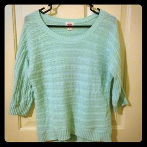 Mint colored knit sweater