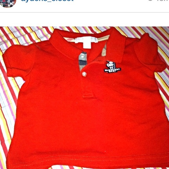 Baby burberry polo
