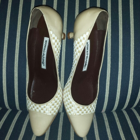 Beige Ivory Patent Pumps Heels 36/5.5 Gorgeous!!! - Picture 2 of 4