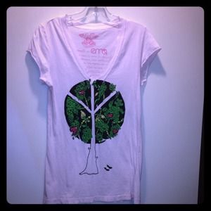 Pink "Peace-Tree" T-Shirt