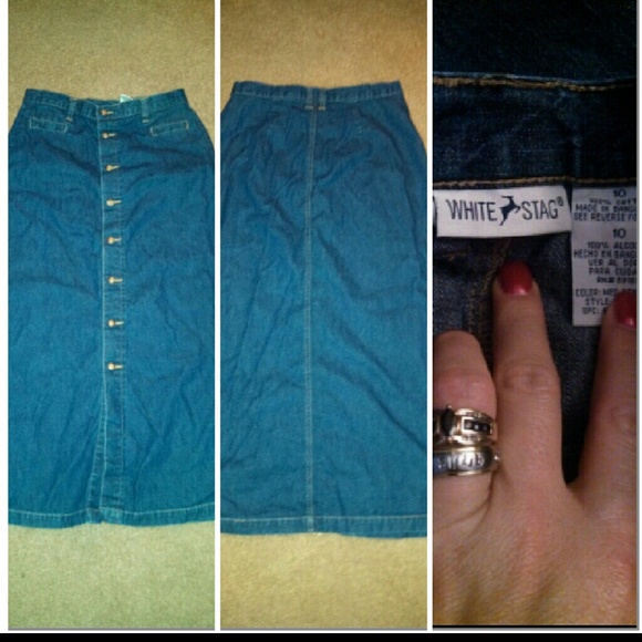 Long Denim Skirt