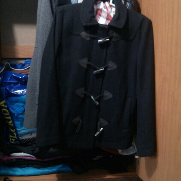 Black pea coat from Gap