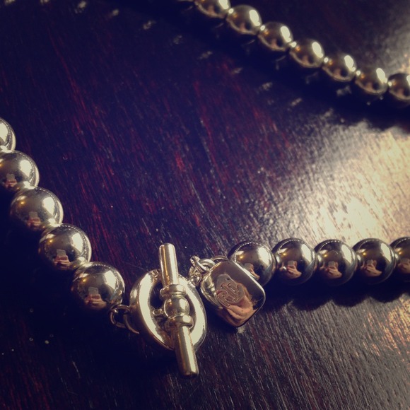 Lauren Ralph Lauren 16" silver bead necklace