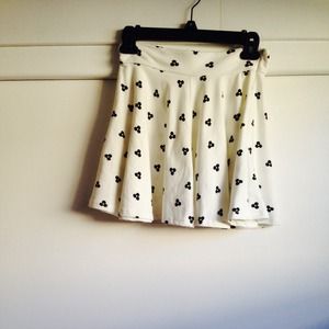 Black and White Floral Skirt