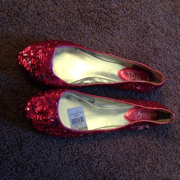 Ballet flats hot pink sequins