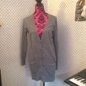 Long grey sweater dress