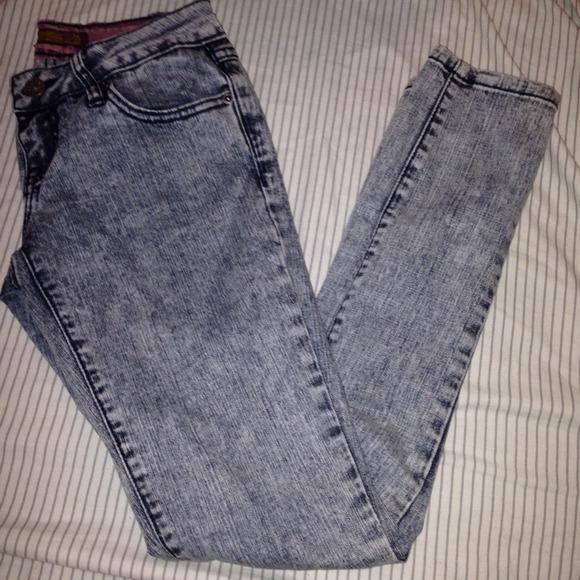 ππ΅ VTG Zanadi Acid Wash Stretch Skinny Jean 25 - Picture 2 of 3