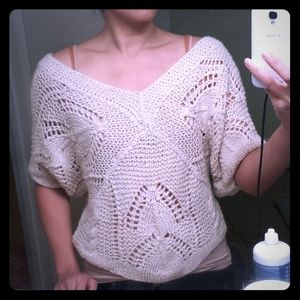 Forever 21 crochet oversize slouchy sweater