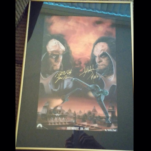 Signed/Framed Star Trek: Testament by Fire Print - Picture 1 of 3