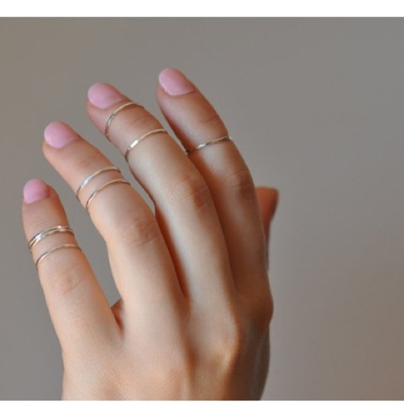 Solid 925 Sterling Silver Knuckle Ring Set