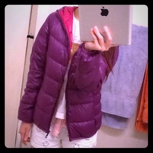 Purple ultra light down parka