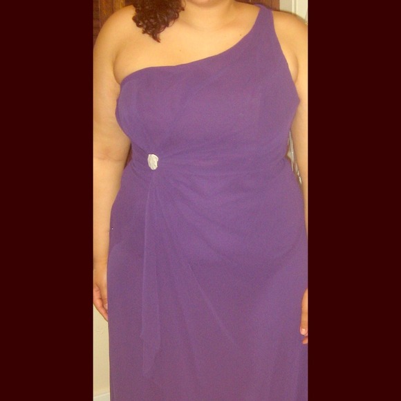 One shoulder floor length bridesmaid dress - Picture 1 of 1