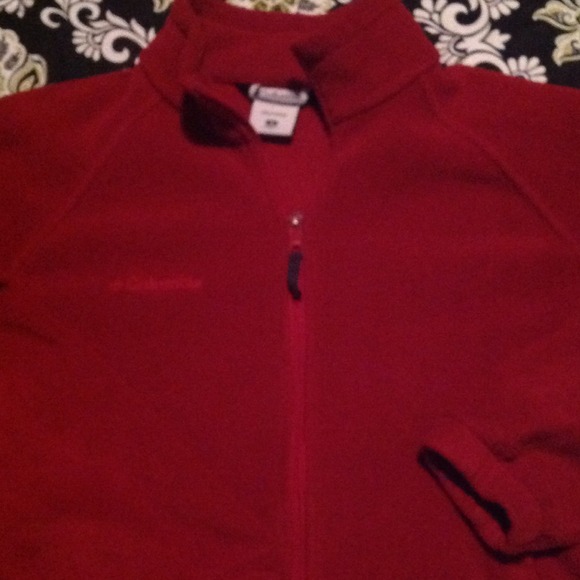 Selling Red Columbia fleece zip up Women's Sz M