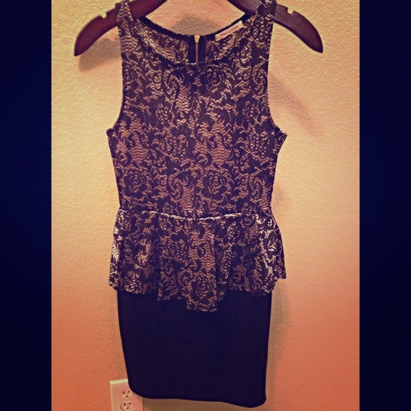 Black N gold Dress