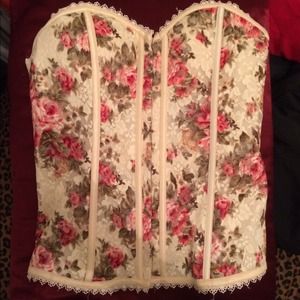 Floral corset top