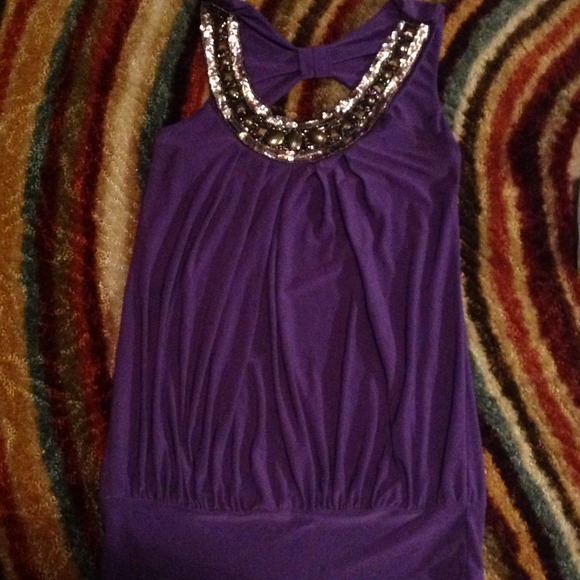 Purple wet seal tank top