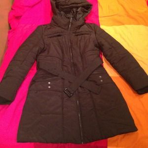 Black puffer coat