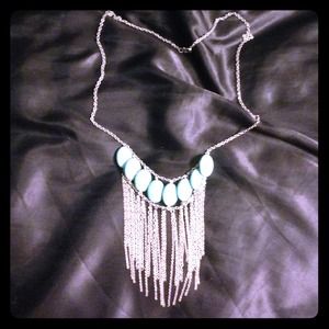Silver and turquoise necklace