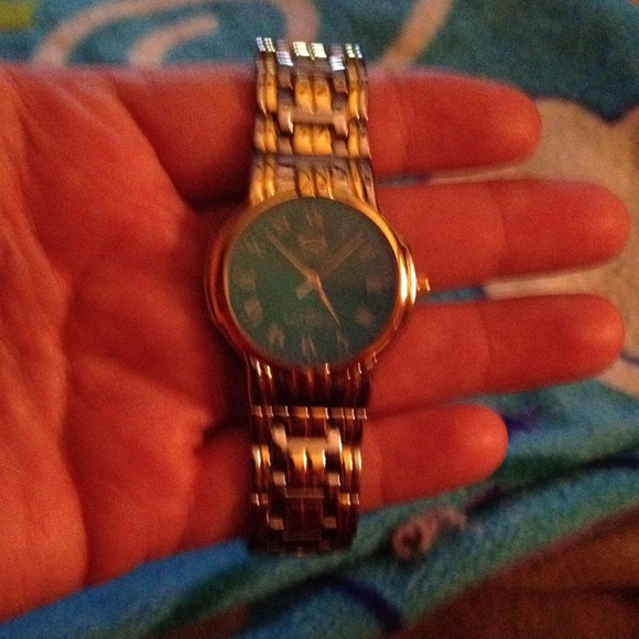 Men's gold/blue watch