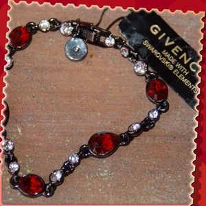 Simple Elegance Ruby & Crystal Givenchy Bracelet