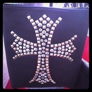 SATCHEL WITH STUDDED CROSS