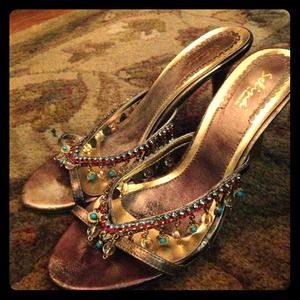 Selina "gypsy" bejeweled heels size 8 1/2