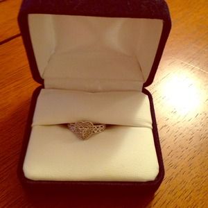 White gold promise ring
