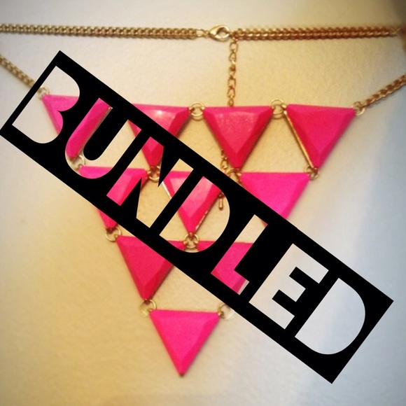 Jewelry - Tonight's HP!!!⚡️BOGO⚡️Cute Pink Necklace, NWOT