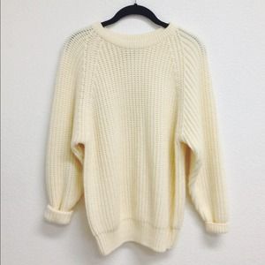 Vintage Cream Knit Sweater