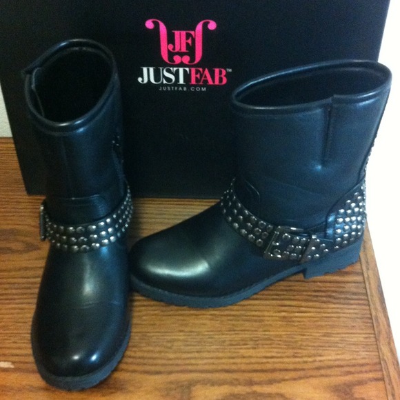 Justfab above the ankle studded boots...