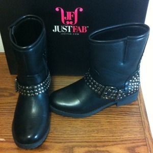 Justfab above the ankle studded boots...
