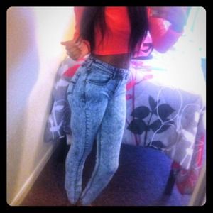 high waisted jeans