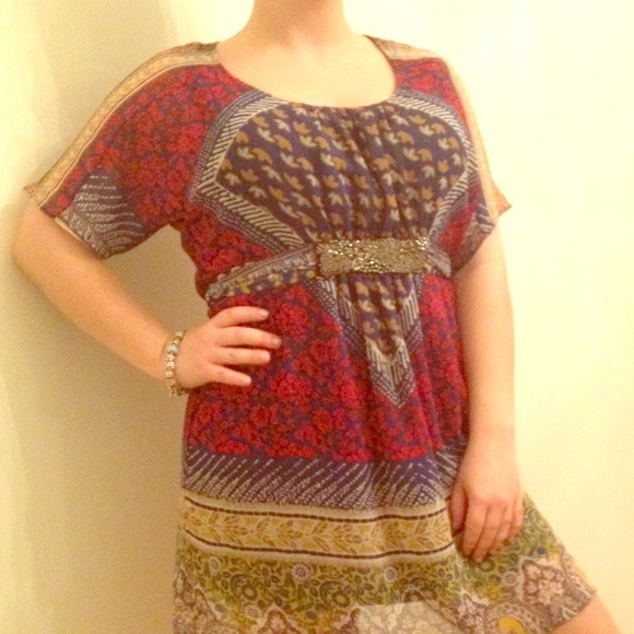 Ladies boho chic embellished dress forever 21