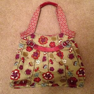 Fossil red tote handbag