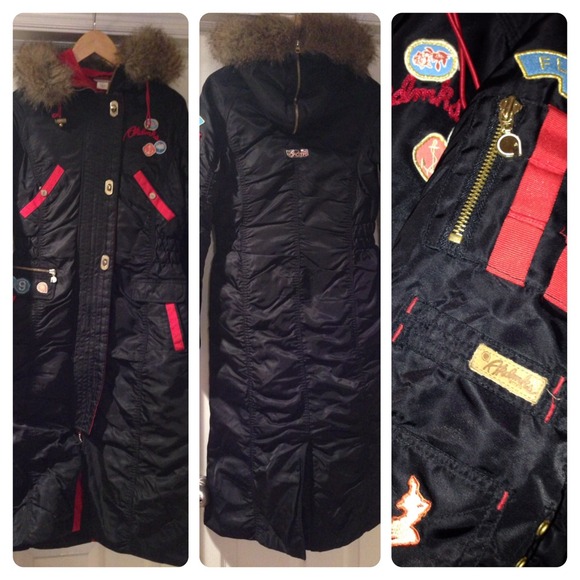 SALE! Long black coat - Picture 2 of 2