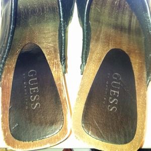 Guess Distressed Leather Clogs