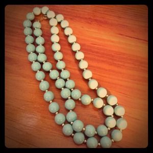 Mint and Gold Necklace
