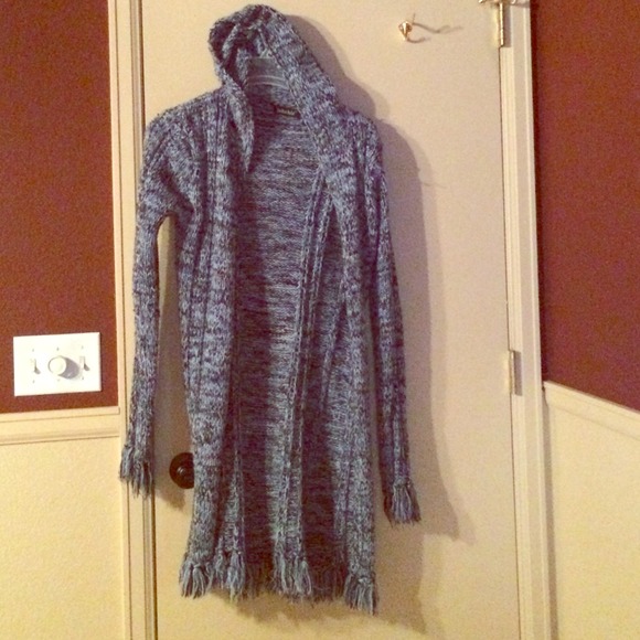 Blue and white sweater