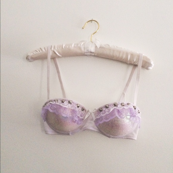 ✖️SOLD✖️Handmade iridescent glitter rave bra - Picture 3 of 3