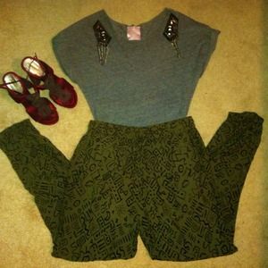 Army Green Loose Fitting Pant
