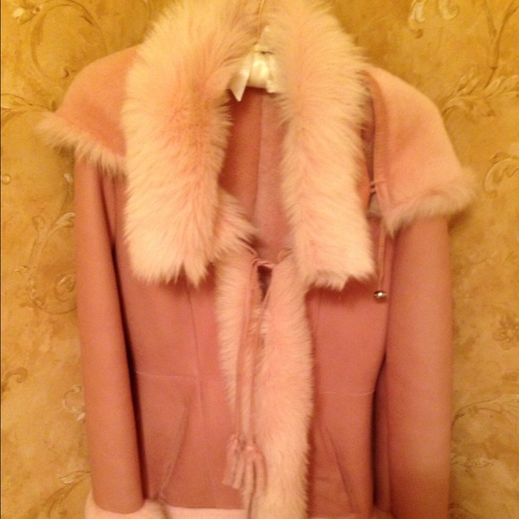 Pink Shearling Coat BRAND NEW / TAGS ON! CLEARANCE - Picture 1 of 4