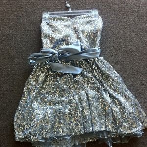 Silver sparkled dress