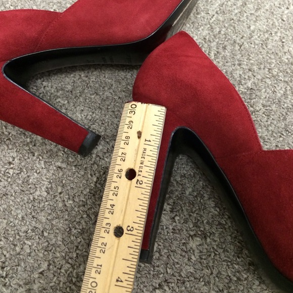 Sexy red Sergio Rossi suede shoes - Picture 2 of 4