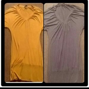 Bundle.... mustard and grey colored dresses