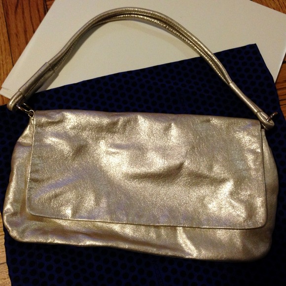 Banana republic gold shoulder bag