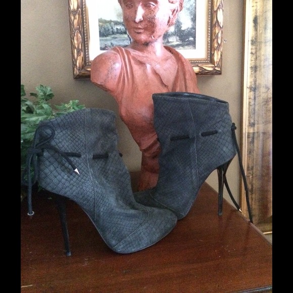 Black & Dark Grey Booties - Giuseppe Zanotti
