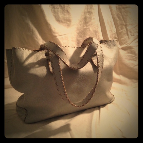 Cream leather bag!