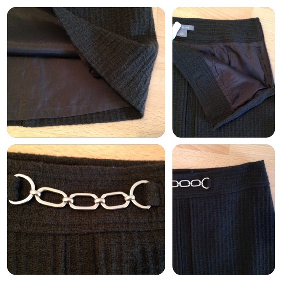 🚫Sold🚫Ann Taylor sz 8 brown tweed textured skirt - Picture 3 of 3