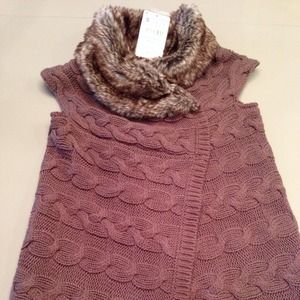 Reserved for @steelheart Fur collar vest